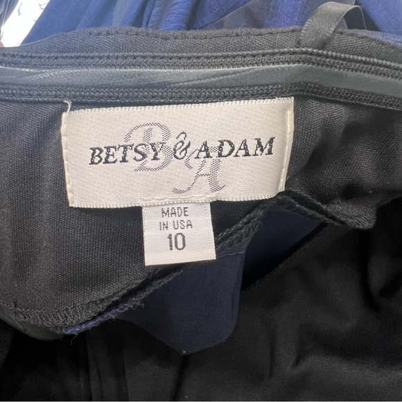 Betsy & Adam Women’s Royal Blue Metallica strapless cocktail dress - Picture 5 of 6